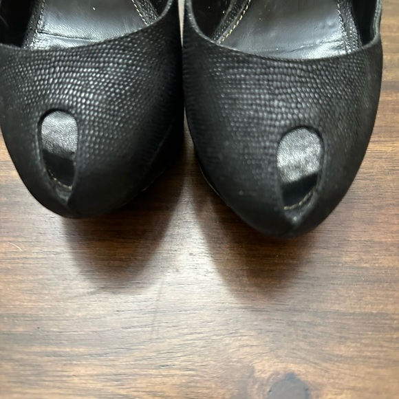Sergio Rossi pep toe heels. Size 38.5. Black platform - Picture 4 of 14